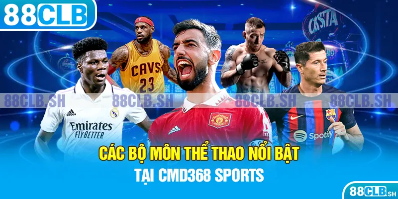 Các bộ môn thể thao nổi bật tại CMD368 Sports